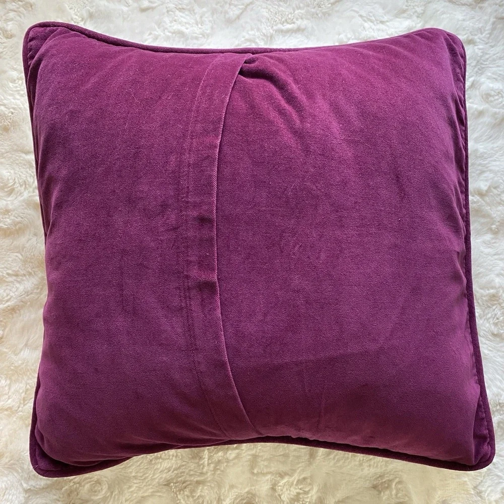 Pottery Barn Teen Swan Decorative Sham With Pillow Embroidered Beaded Velvet 16